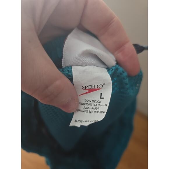 Vtg Speedo Blue Lightweight Swimwear Baggies Swim Trunks Shorts Men's Size Large - Picture 5 of 5